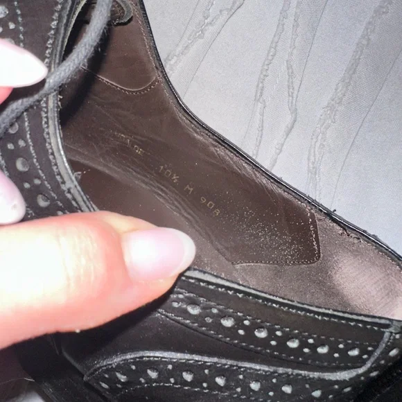 Black Leather Dress Shoes Mezlan 10.5 - Picture 8 of 8